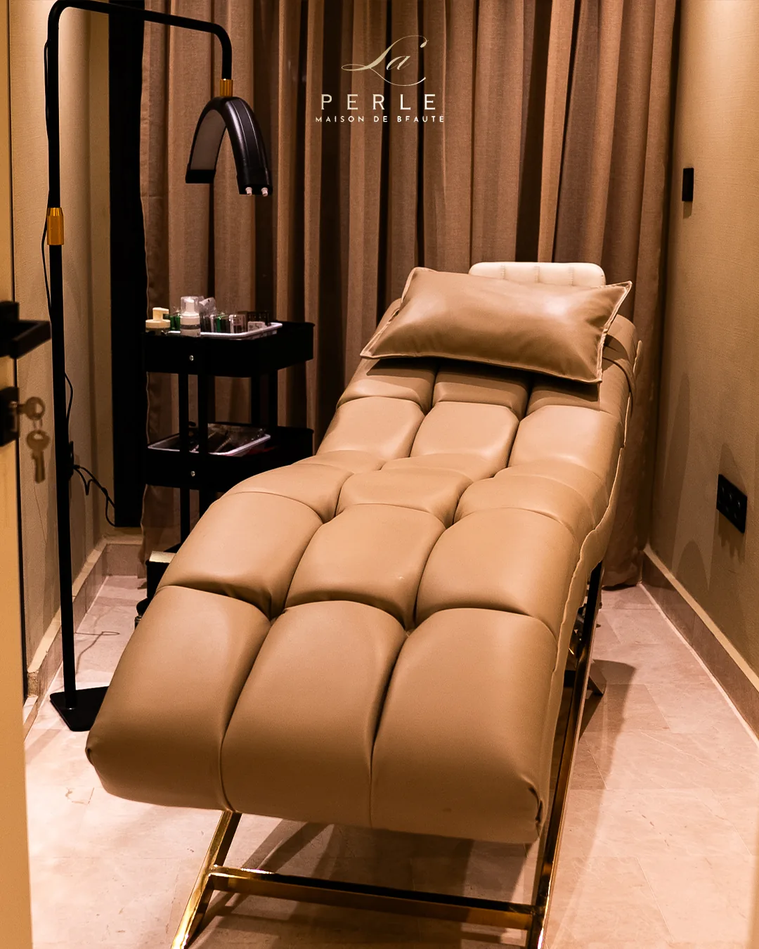 Cabine de soin visage à SPA LA PERLE